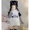image:imageDynict Y2k Cute Sweatshirts for Women Harajuku Kawaii Striped Sweatshirts Cartoon TshirtsWhite
