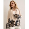 image:imageGraphic Cardigans for Women Knitted Button Oversize Cat Graphic Sweater Warm Cartoon Casual Trendy CardigansBeige