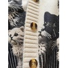 image:imageGraphic Cardigans for Women Knitted Button Oversize Cat Graphic Sweater Warm Cartoon Casual Trendy CardigansBeige