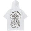 image:imageDynict Gothic Oversized Short Sleeve Devil Hoodied Tops for Women Hip Hop Ripped Sweatshirt Loose Fit Grunge ClothesWhite