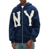 image:imageDynict Unisex Letter Embroidery Trendy Hoodies Zip Up Casual Overszie Colorful Y2K Hip Hop Streetwear Harajuku JacketBlue Ny
