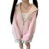 image:imageDynict Womens Y2K Zip Up Cute Graphic Hoodies Cat Ears Casual Cartoon Harajuku Kawaii Clothes Oversize Streetwear JacketPink