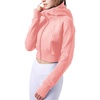 image:imageDynict Womens Yoga Zip Up Cropped Hoodies Casual Comfy Spring Warm Outfits Fleece Jackets Gym TopsLight Pink