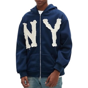 image:imageDynict Unisex Letter Embroidery Trendy Hoodies Zip Up Casual Overszie Colorful Y2K Hip Hop Streetwear Harajuku JacketBlue Ny