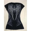 image:imageWomens Y2K Gothic Graphic VNeck Slim Fit TShirt Grunge Vintage Short Sleeve Trendy Crop TopsBlack