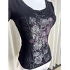 image:imageWomens Y2K Gothic Graphic VNeck Slim Fit TShirt Grunge Vintage Short Sleeve Trendy Crop TopsBlack4