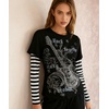 image:imageDynict Womens Y2K Gothic Punk Sweatshirts Grunge Vinitage Slim Fit Long Sleeve Tops Stripe Floral Print 2000s StreetwearBlack1