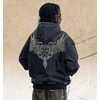 image:imageDynict Unisex Y2K Aicd Wash Gothic Graphic Hoodies Oversize Grunge Skull Wing Print Sweatshirt Casual Fit PulloverBlack1