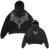 image:imageDynict Unisex Y2K Aicd Wash Gothic Graphic Hoodies Oversize Grunge Skull Wing Print Sweatshirt Casual Fit PulloverBlack1
