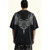 image:imageMens Y2K Acid Wash Gothic Graphic TShirts Skull Print Vintage Oversized Washed Tees Grunge ClothesBlack1