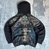 image:imageDynict Mens Y2K Goth Vintage Graphic Trendy Baggy Hoodies  Cross Wing PrintRetro Punk Style HoodieCasual And OversizeGrunge Streetwear TopsBlack