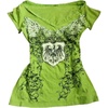 image:imageWomens Y2K Gothic Graphic VNeck Slim Fit TShirt Grunge Vintage Short Sleeve Trendy Crop TopsGreen