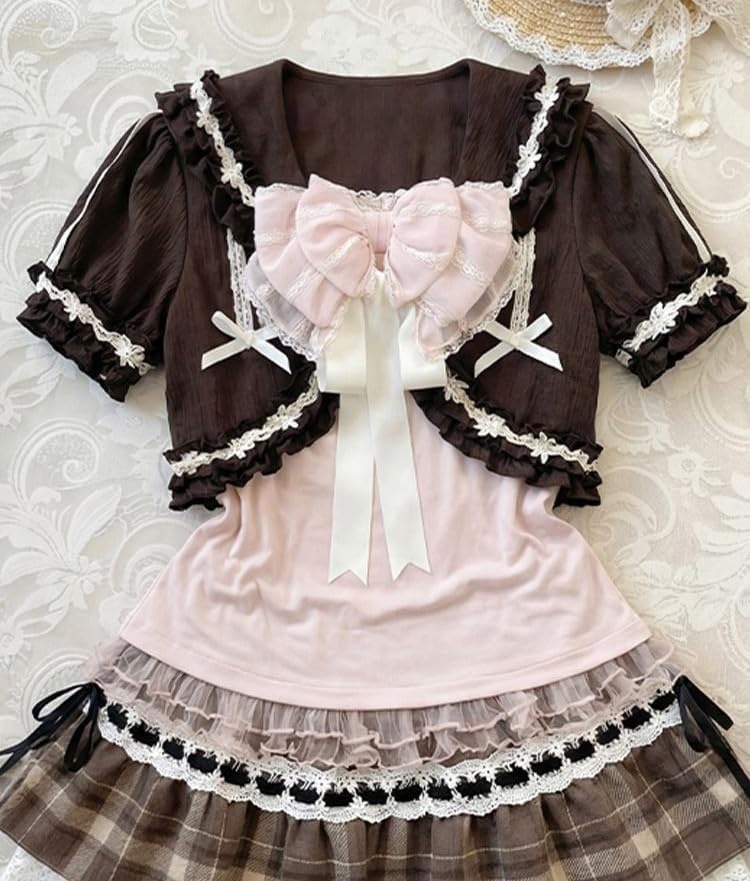 image:imageWomens Y2K Vintage Striped Goth TShirt 2000s Retro Lace Up Slim Fit Crop Tops Cutecore Streetwear TShirtPink2