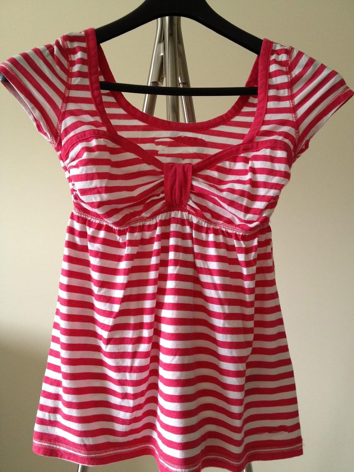image:imageWomens Y2K Vintage Striped Goth TShirt 2000s Retro Lace Up Slim Fit Crop Tops Cutecore Streetwear TShirtRed